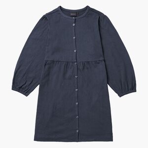 Richer Poorer Cloud Button-Up Dress (Navy)